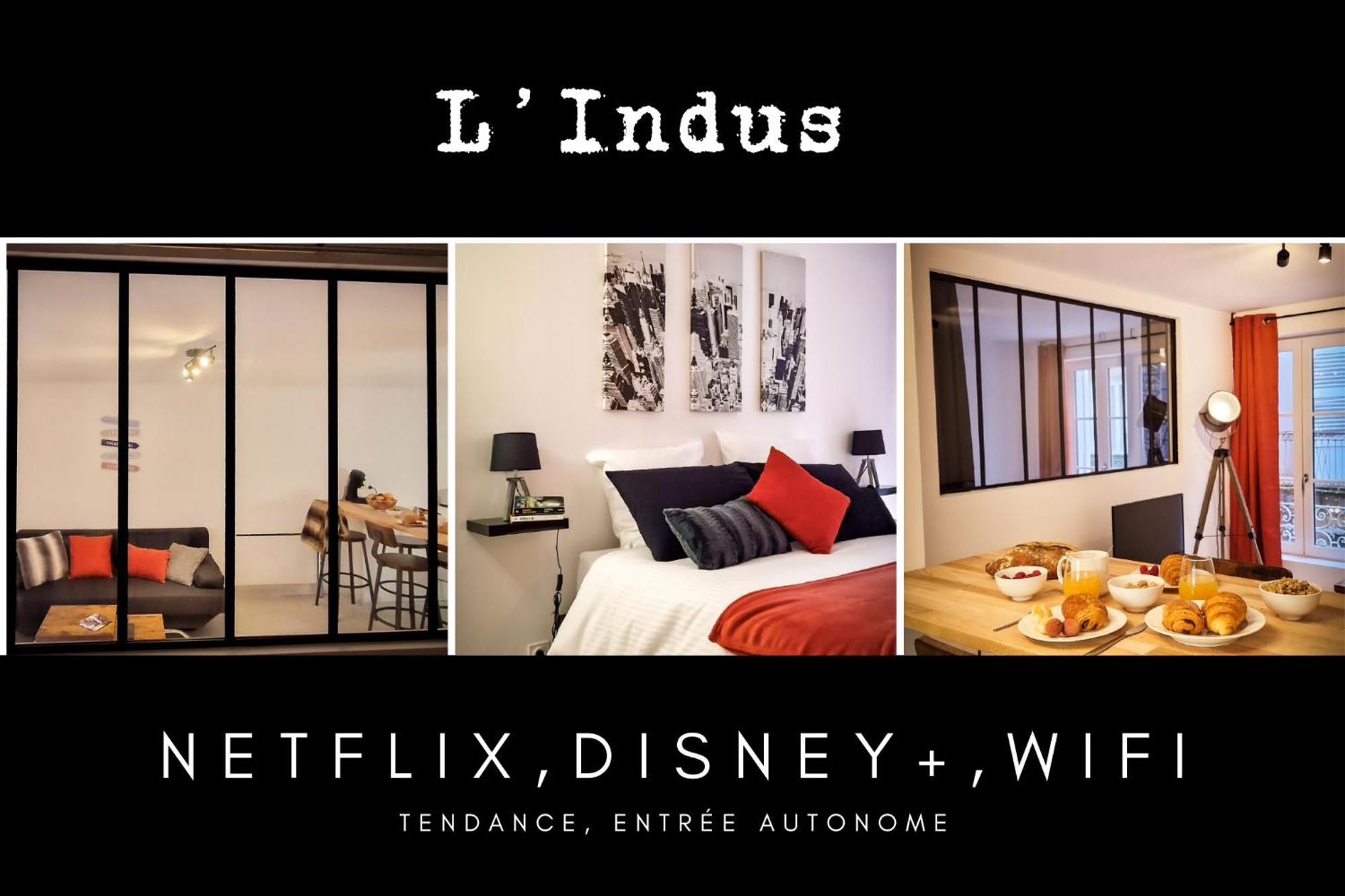 L'Indus 3 Etoiles Wifi, Netflix, Disney, Coeur De Bastide Вильфранш-де-Руэрг Экстерьер фото